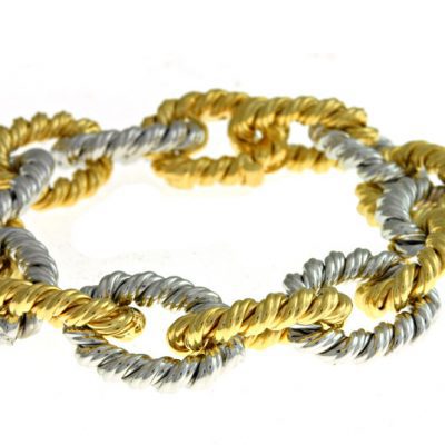 14KT White & Yellow Links 16mm