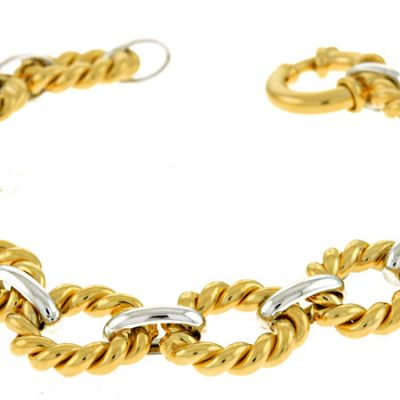 14KT White & Yellow Links 12.5mm