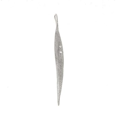14KT White Pendant Leaf