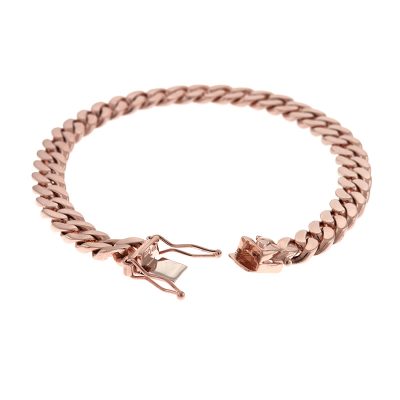 14KT Pink  Curb Link 7.7mm