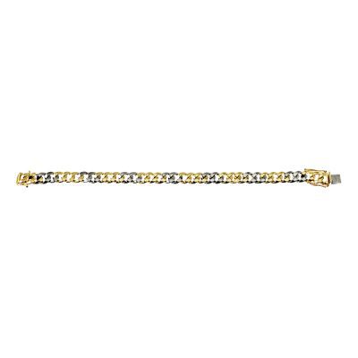 14KT White & Yellow Curb 8.2mm