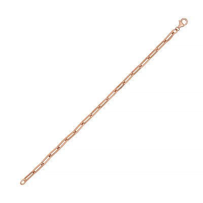 14KT Pink Flat Paperclip Link 4mm