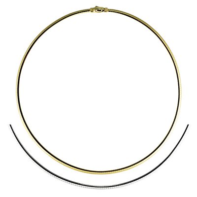 14KTW&Y Reversible Omega 3.1mm
