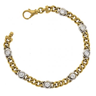 18KT Yellow Flat Link