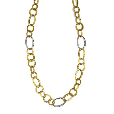 18KT Yellow Hammered Link