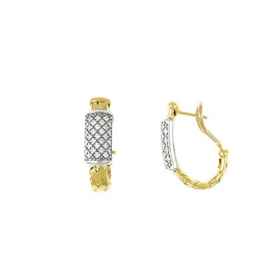 18KT Yellow Woven Earrings