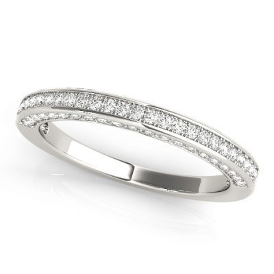 Single Row Diamond Engagement Ring