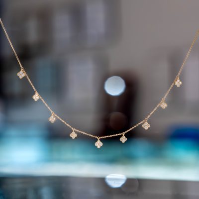 Diamond Petal Necklace