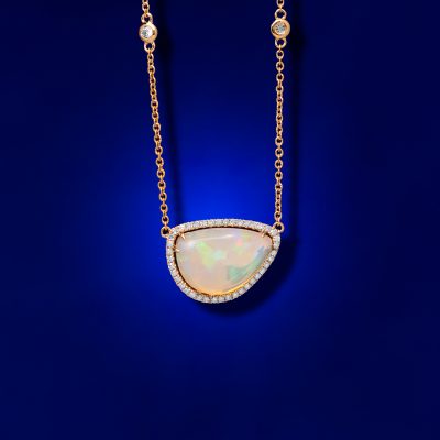 Diamond Opal Necklace